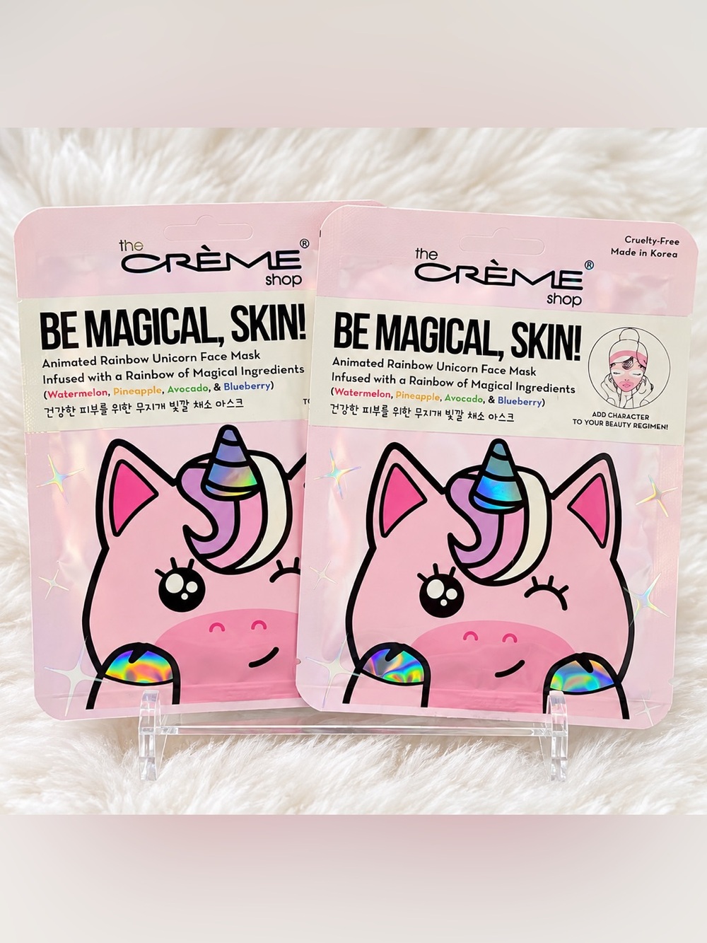 The Crème Shop Be Magical, Skin! Rainbow Unicorn Face Mask — 2 Pack